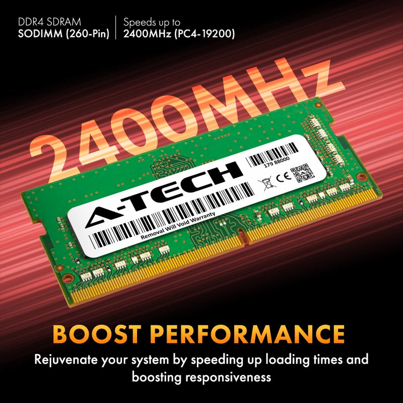 A-TECH ذاكرة رام لابتوب A-Tech 16GB (2x8GB) DDR4 2400 MHz SODIMM PC4-19200 (PC4-2400T) CL17 Non-ECC - Image 3